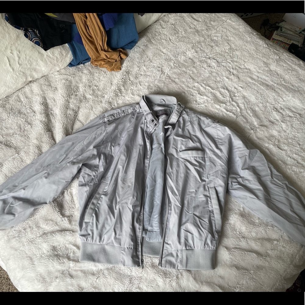 Vintage, KnightsBridge Menswear, light gray bomber jacket, size XL